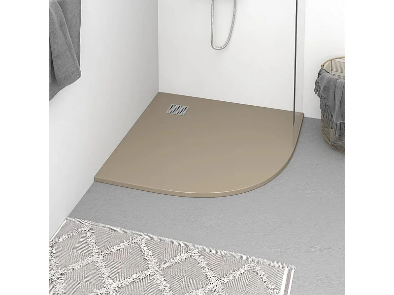 Base de chuveiro SMC 90x90 cm castanho PT703146