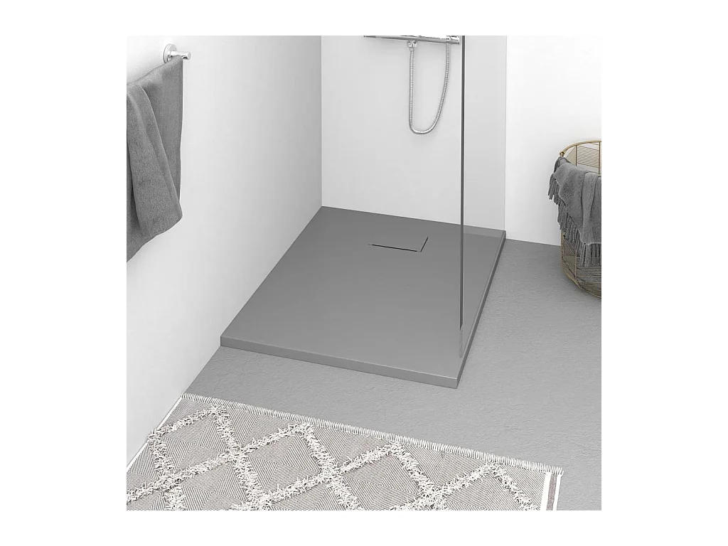 Plato de ducha SMC gris 90x70 cm ES349330