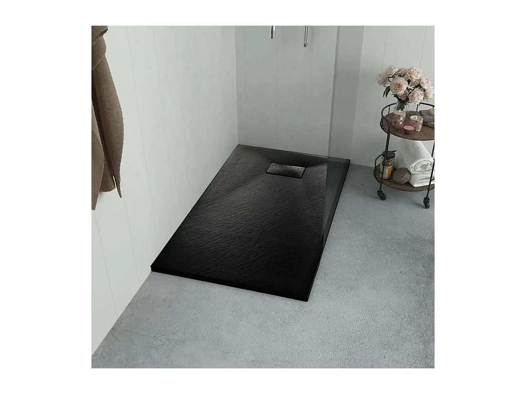 Receveur de douche SMC Noir 100 x 80 cm WVGQ2917