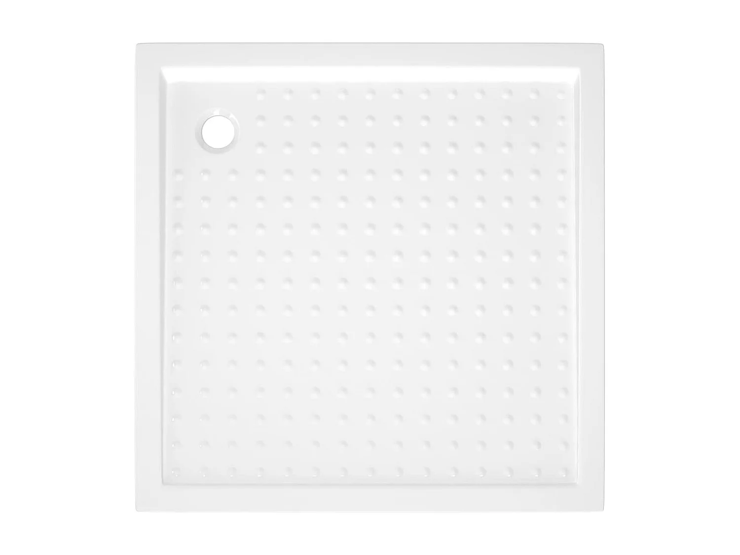 Receveur de douche avec picots Blanc 80x80x4 cm ABS WVGQ3005