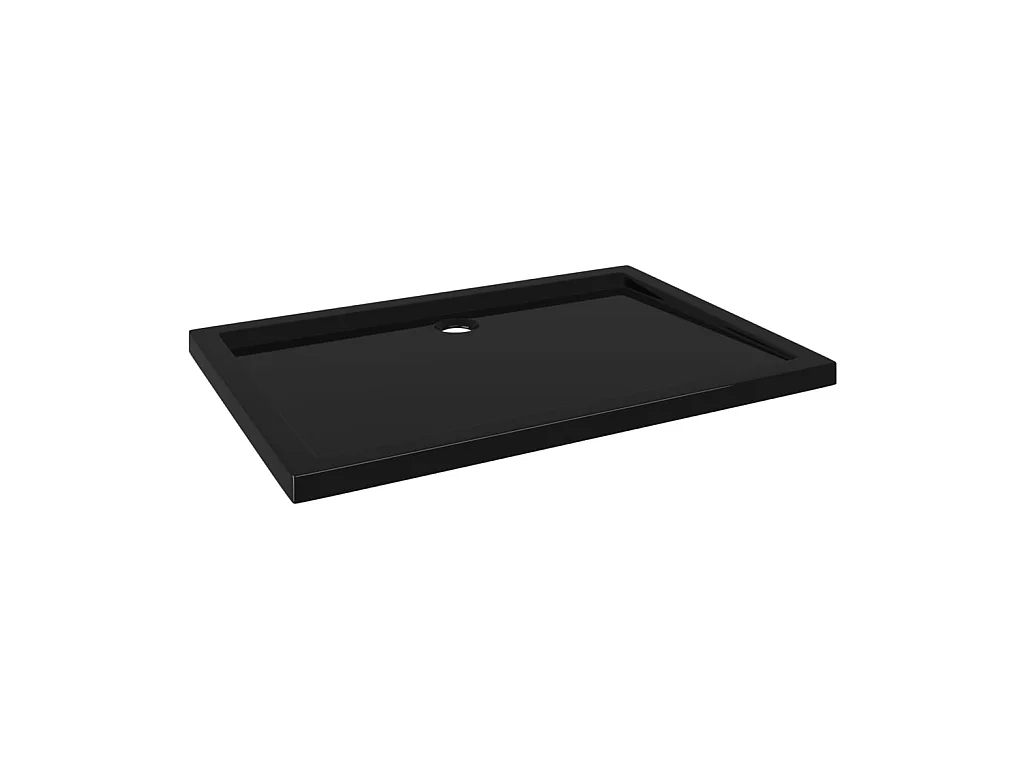 Plato de ducha rectangular negro ABS 80x110 cm ES622438