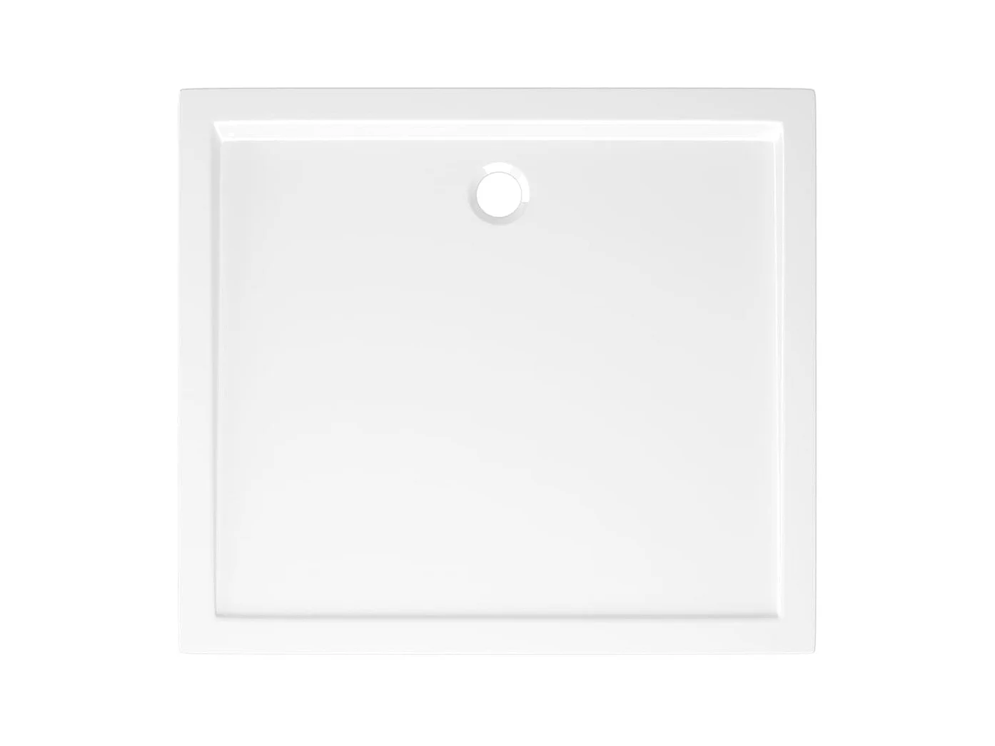 Plato de ducha rectangular blanco ABS 80x90 cm ES276898