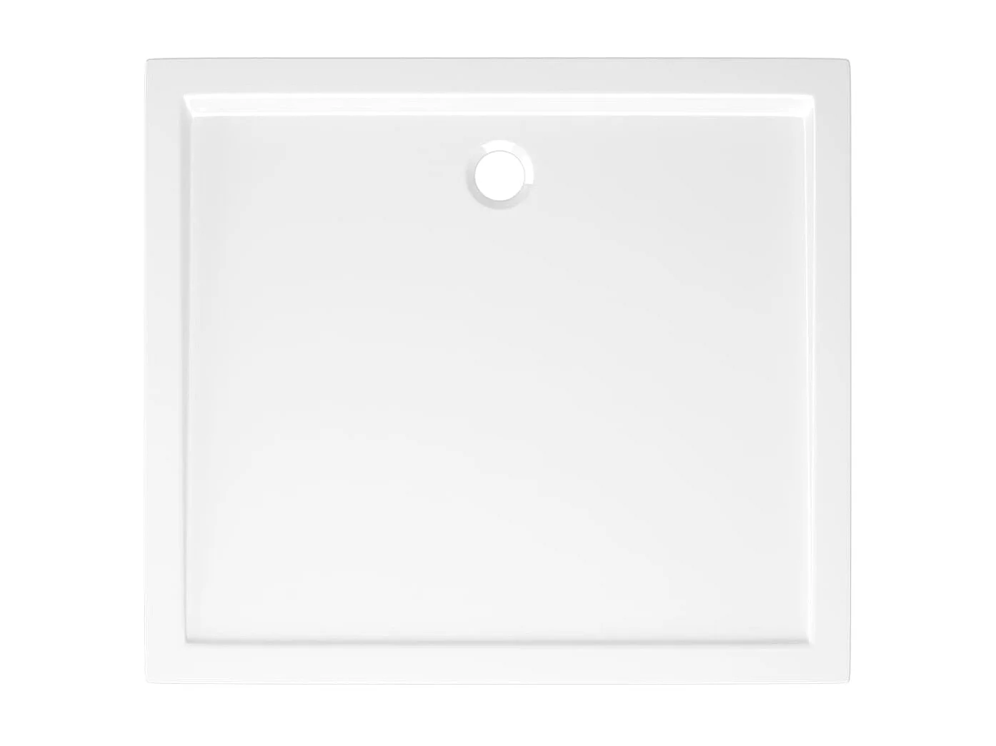 Base de chuveiro retangular 80x90 cm ABS branco PT201649