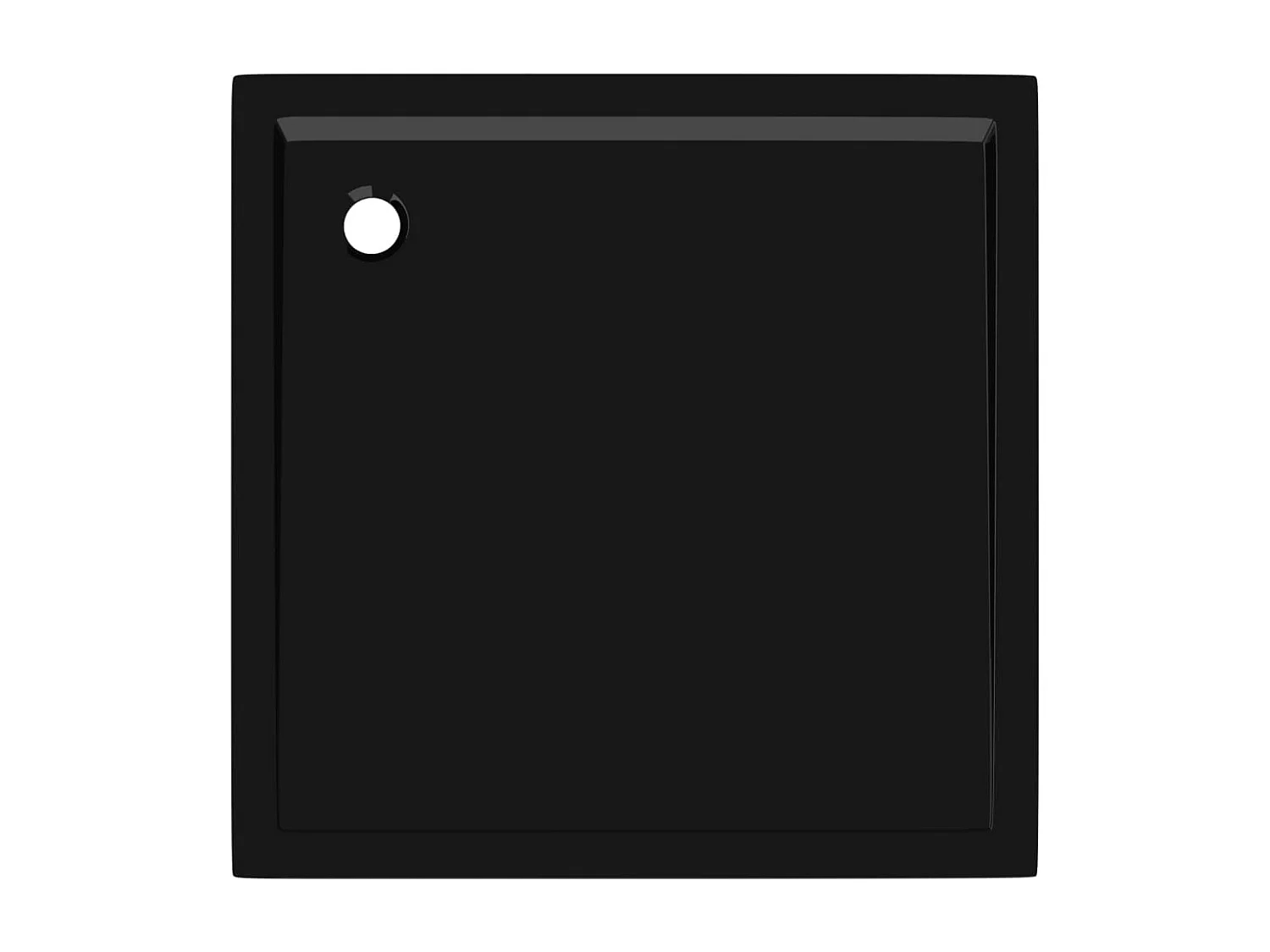 Receveur de douche carré ABS Noir 80x80 cm WVGQ1857