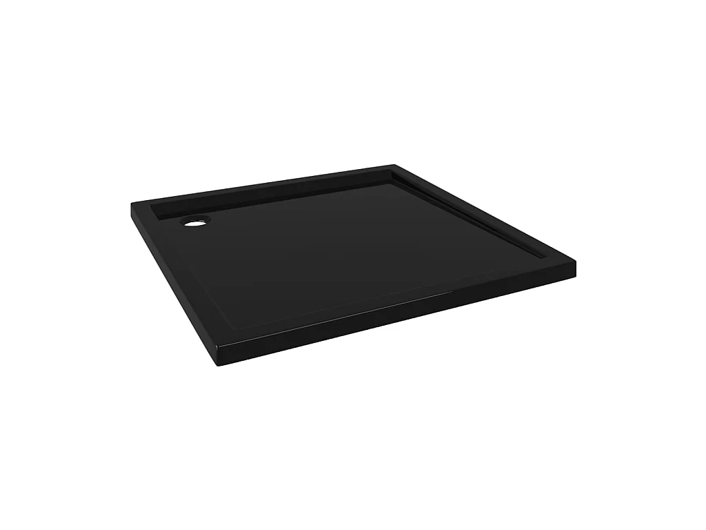 Plato de ducha cuadrado de ABS negro 80x80 cm ES174094