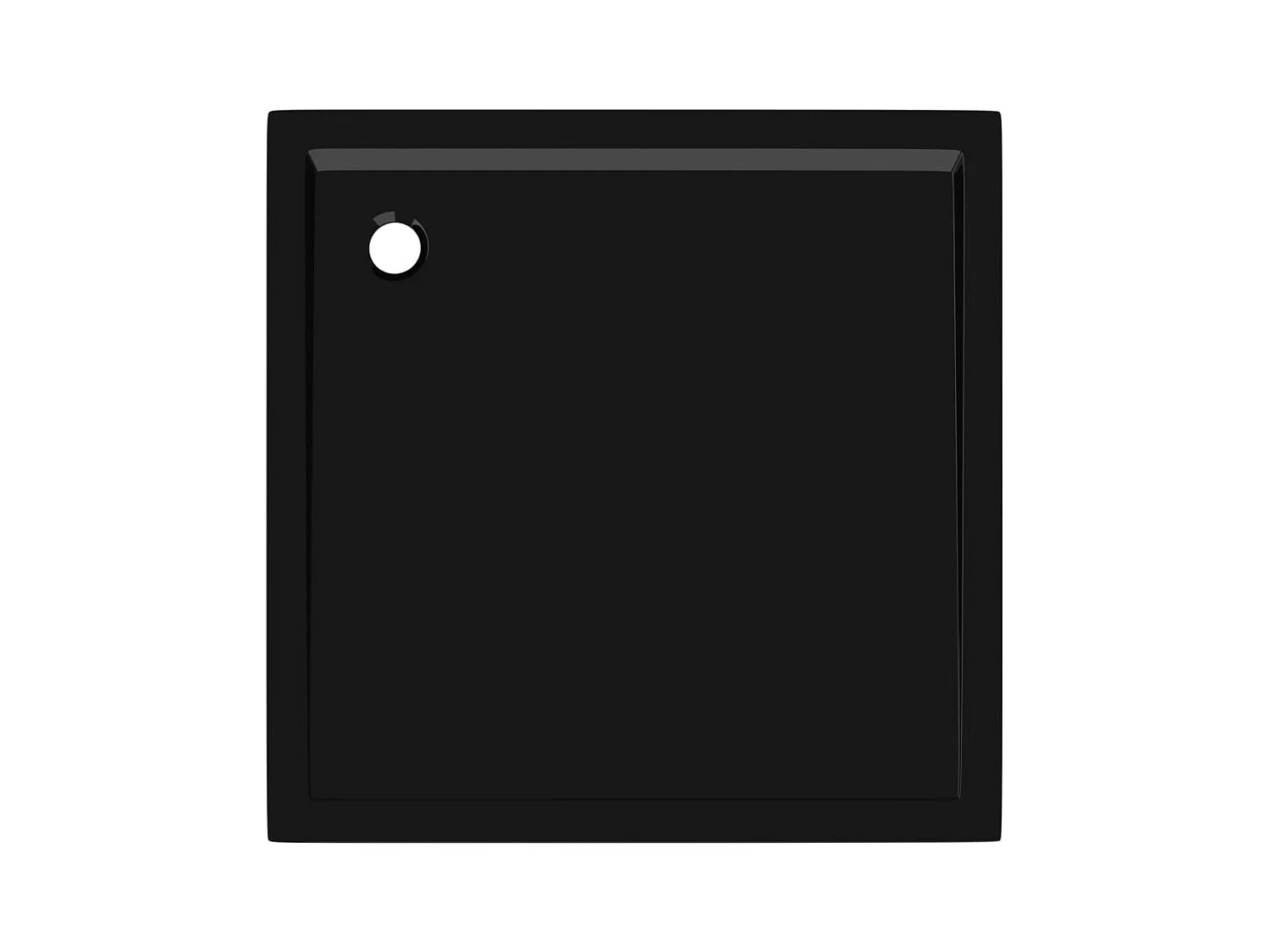 Plato de ducha cuadrado de ABS negro 80x80 cm ES174094