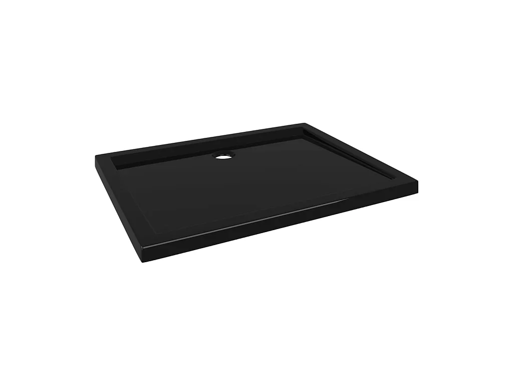 Plato de ducha rectangular negro ABS 70x90 cm ES323736