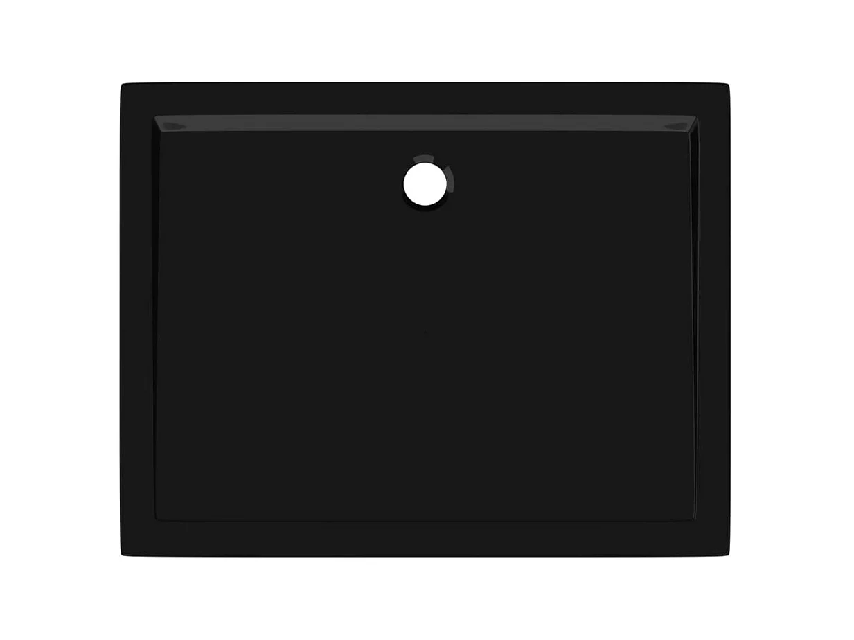 Plato de ducha rectangular negro ABS 70x90 cm ES323736