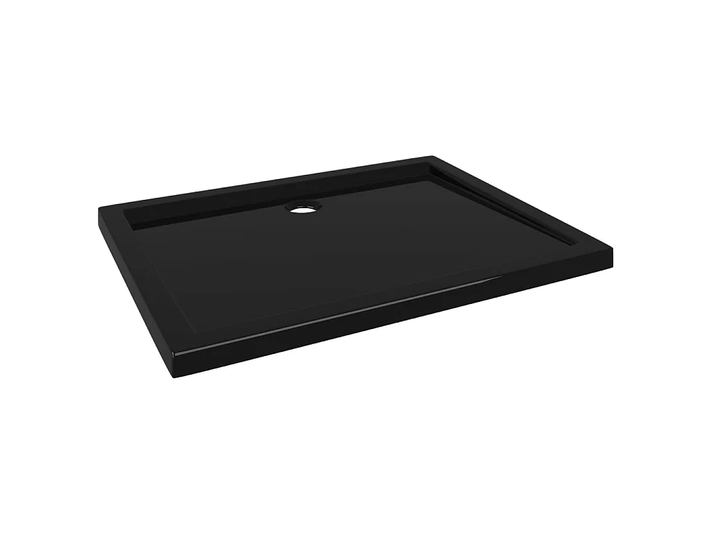 Base de chuveiro retangular 70x90 cm ABS preto PT389664