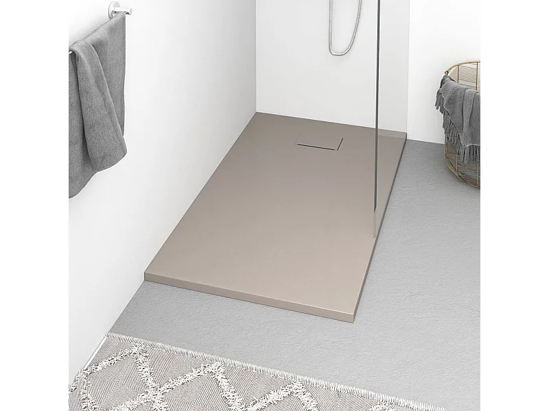 Base de chuveiro SMC 120x70 cm castanho PT155728