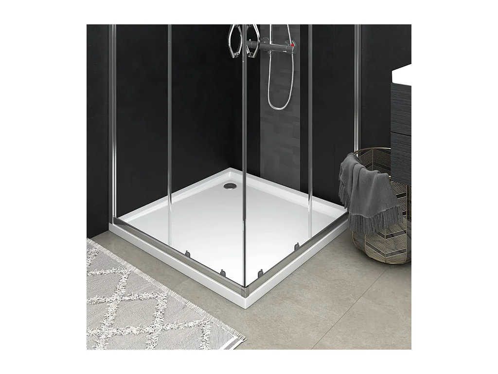 Base de chuveiro quadrada 80x80 cm ABS branco PT561487