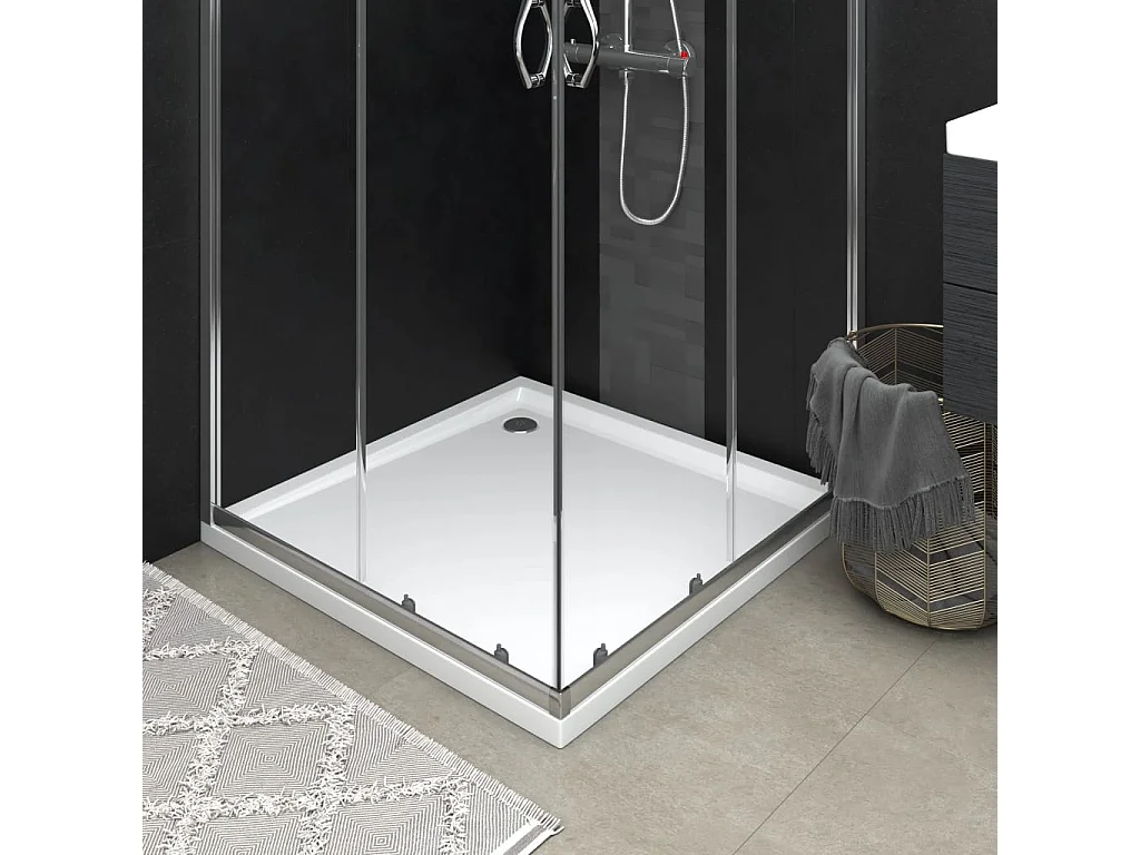 Plato de ducha cuadrado de ABS blanco 80x80 cm ES917895