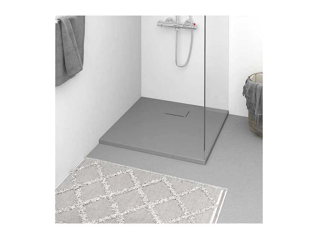 Receveur de douche SMC Gris 80x80 cm WVGQ7630