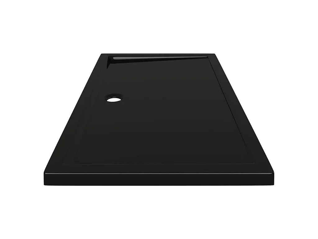 Base de chuveiro retangular 70x120 cm ABS preto PT746025