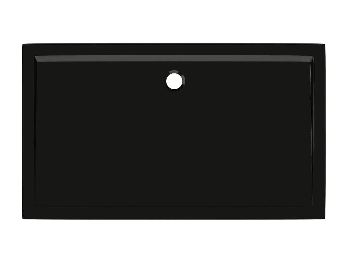 Base de chuveiro retangular 70x120 cm ABS preto PT746025