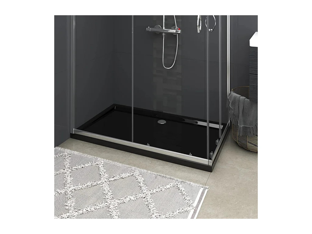 Receveur de douche rectangulaire ABS Noir 70x120 cm WVGQ3080