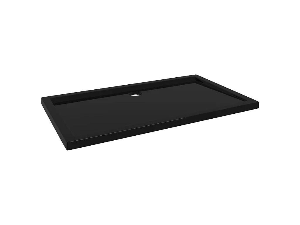 Plato de ducha rectangular negro ABS 70x120 cm ES110024
