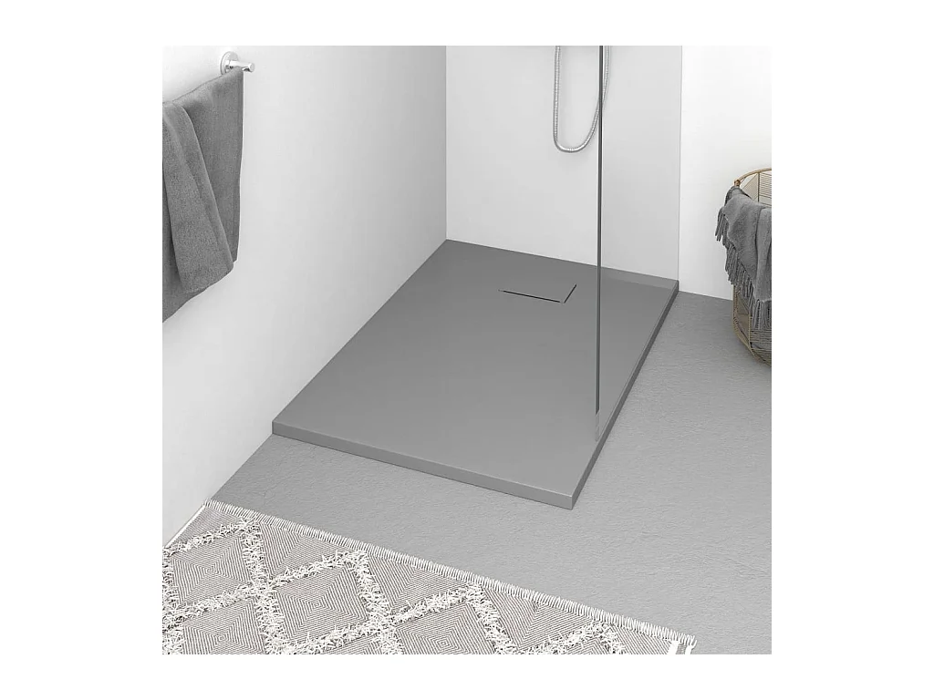 Receveur de douche SMC Gris 100x70 cm WVGQ5216