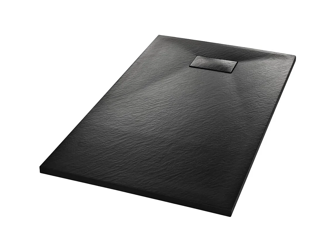 Plato de ducha SMC negro 120x70 cm ES244940