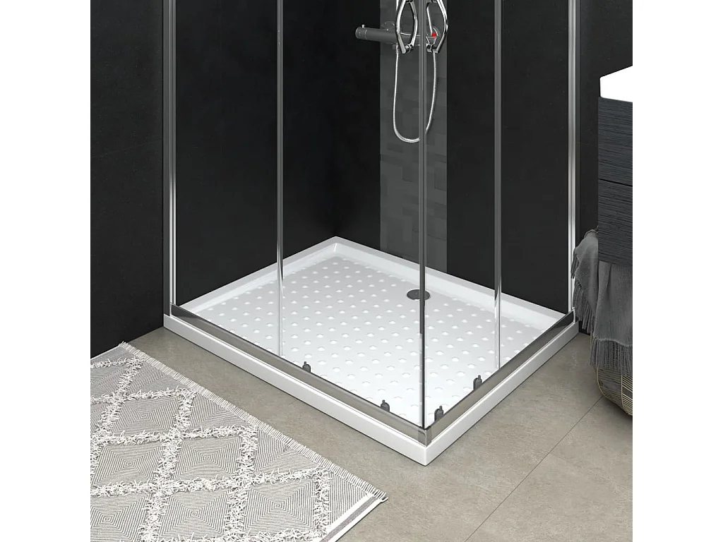 Receveur de douche avec picots Blanc 80x100x4 cm ABS WVGQ9370