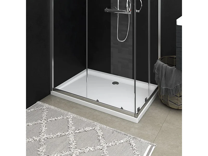 Base de chuveiro retangular 70x100 cm ABS branco PT206212