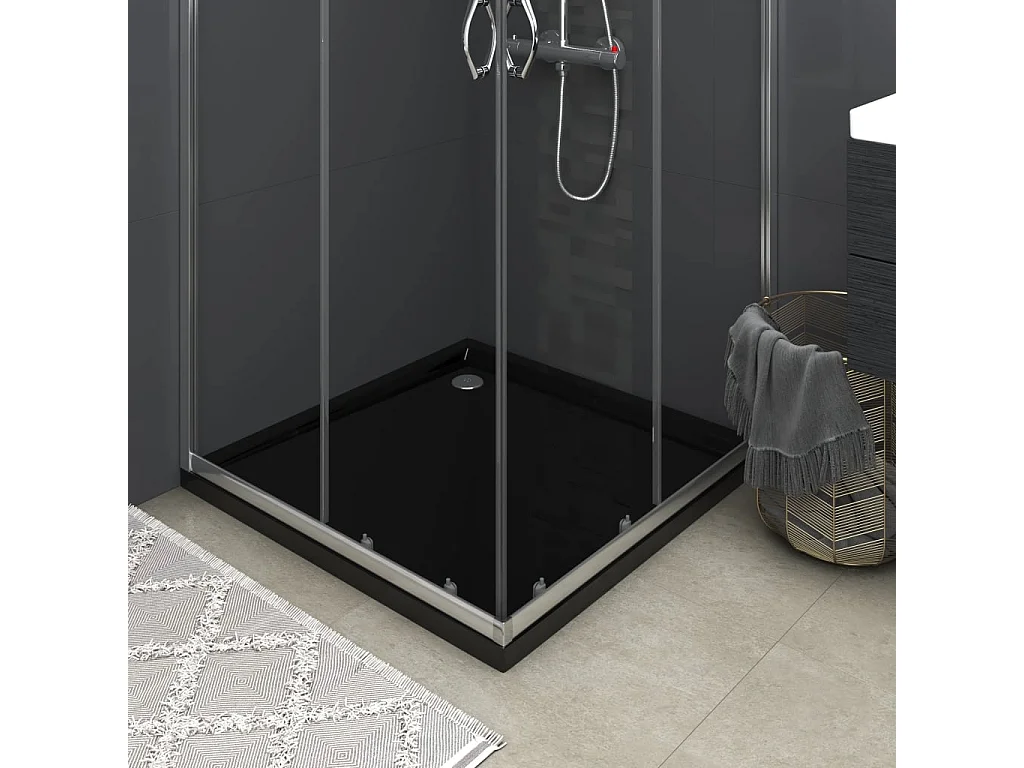 Receveur de douche carré ABS Noir 90x90 cm WVGQ2102