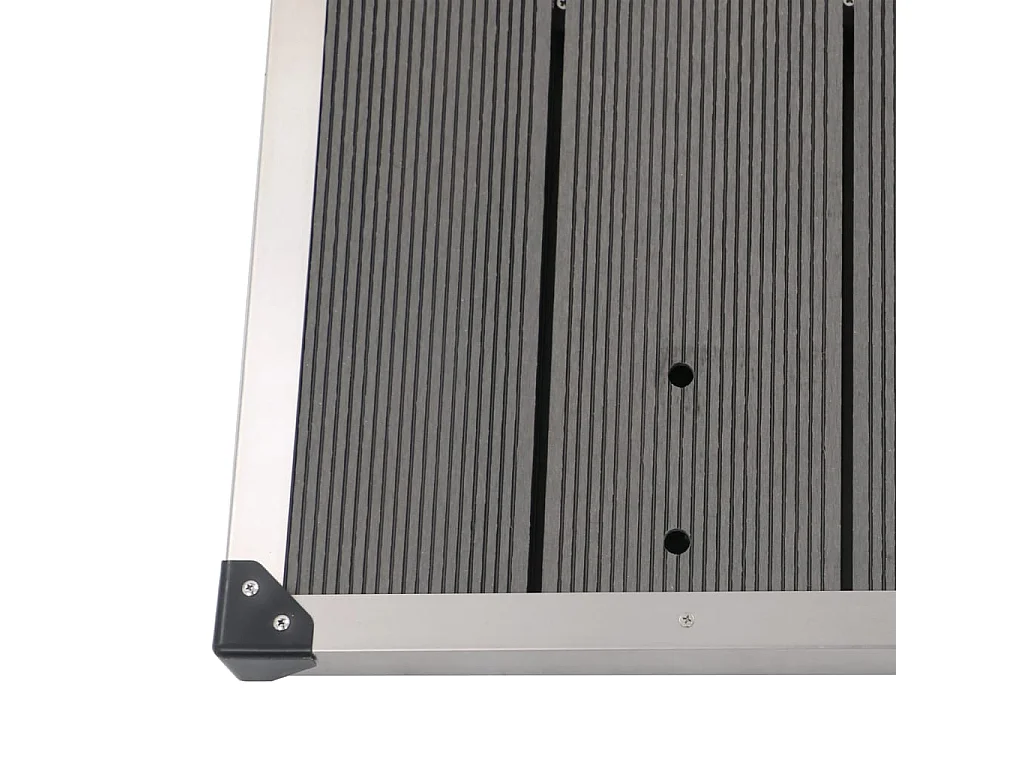 Base chuveiro p/ exterior 110x62 cm WPC aço inoxidável cinzento PT772980