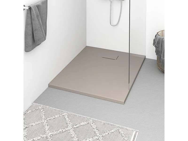 Base de chuveiro SMC 100x80 cm castanho PT663287