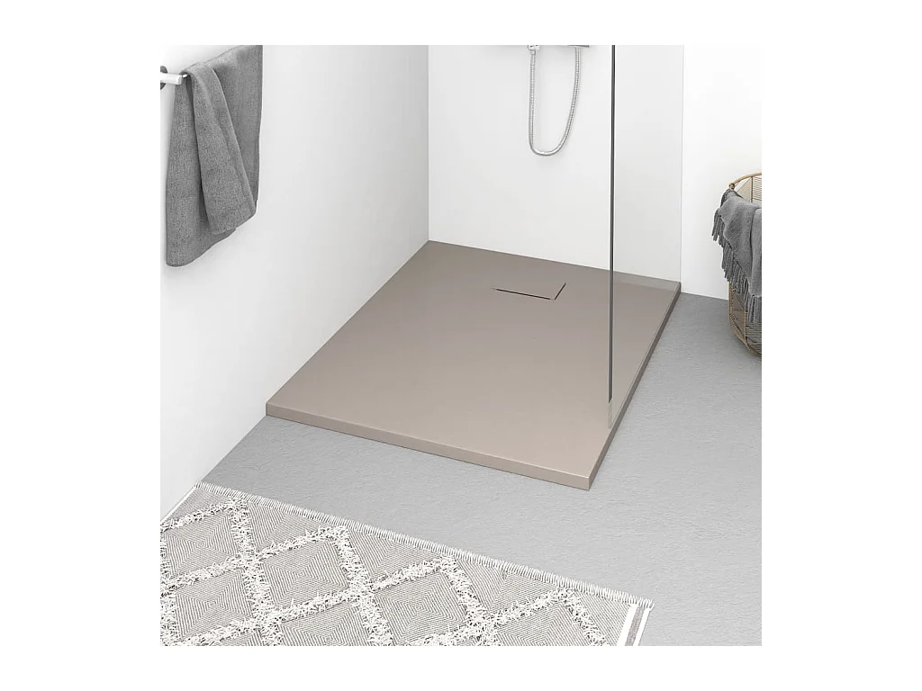 Plato de ducha SMC marrón 100x80 cm ES691229
