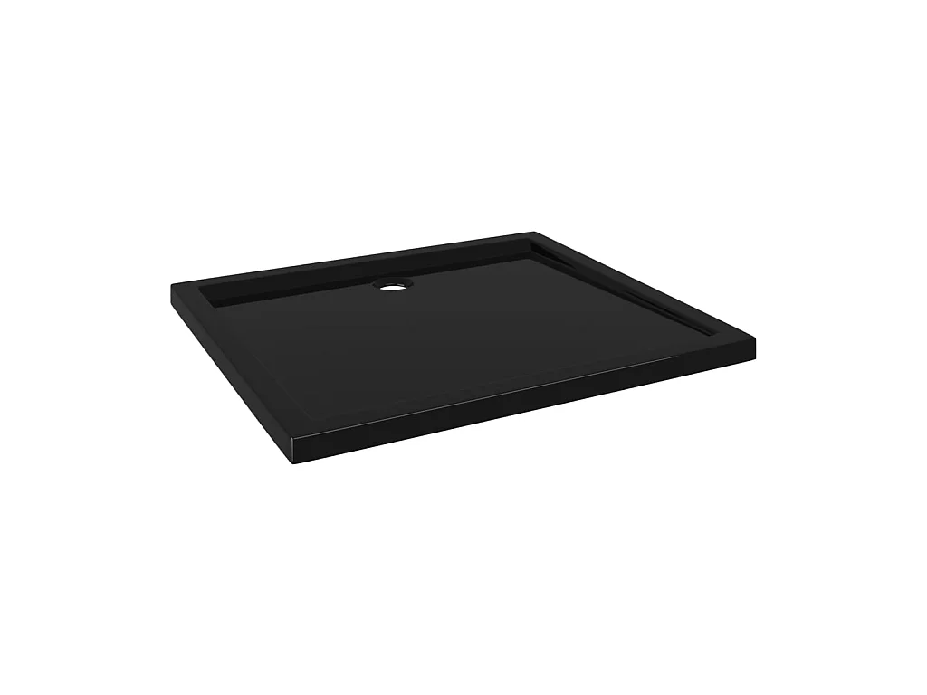 Plato de ducha rectangular negro ABS 80x90 cm ES762314