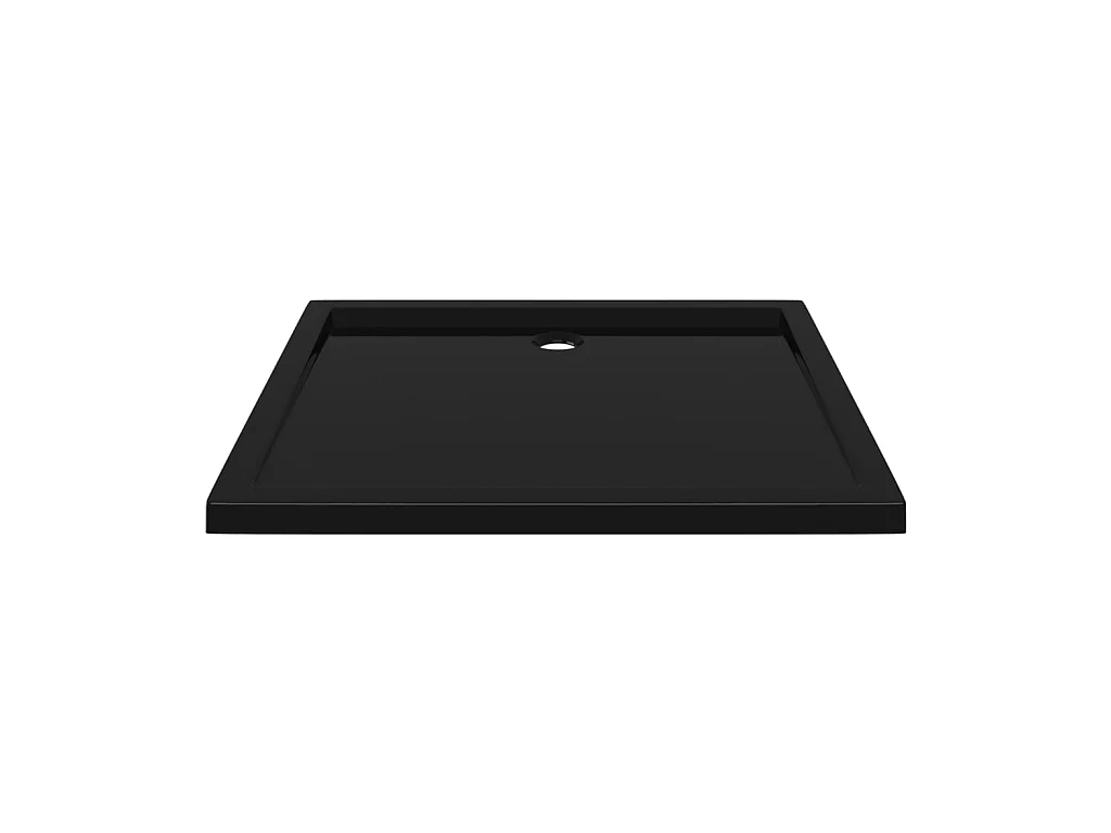 Plato de ducha rectangular negro ABS 80x90 cm ES762314