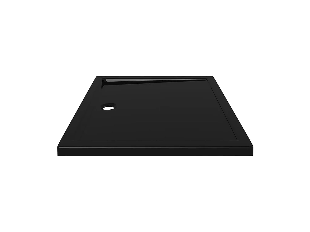 Plato de ducha rectangular negro ABS 80x90 cm ES762314