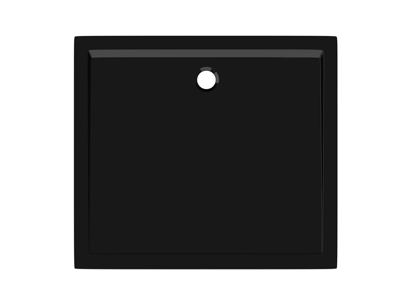 Plato de ducha rectangular negro ABS 80x90 cm ES762314