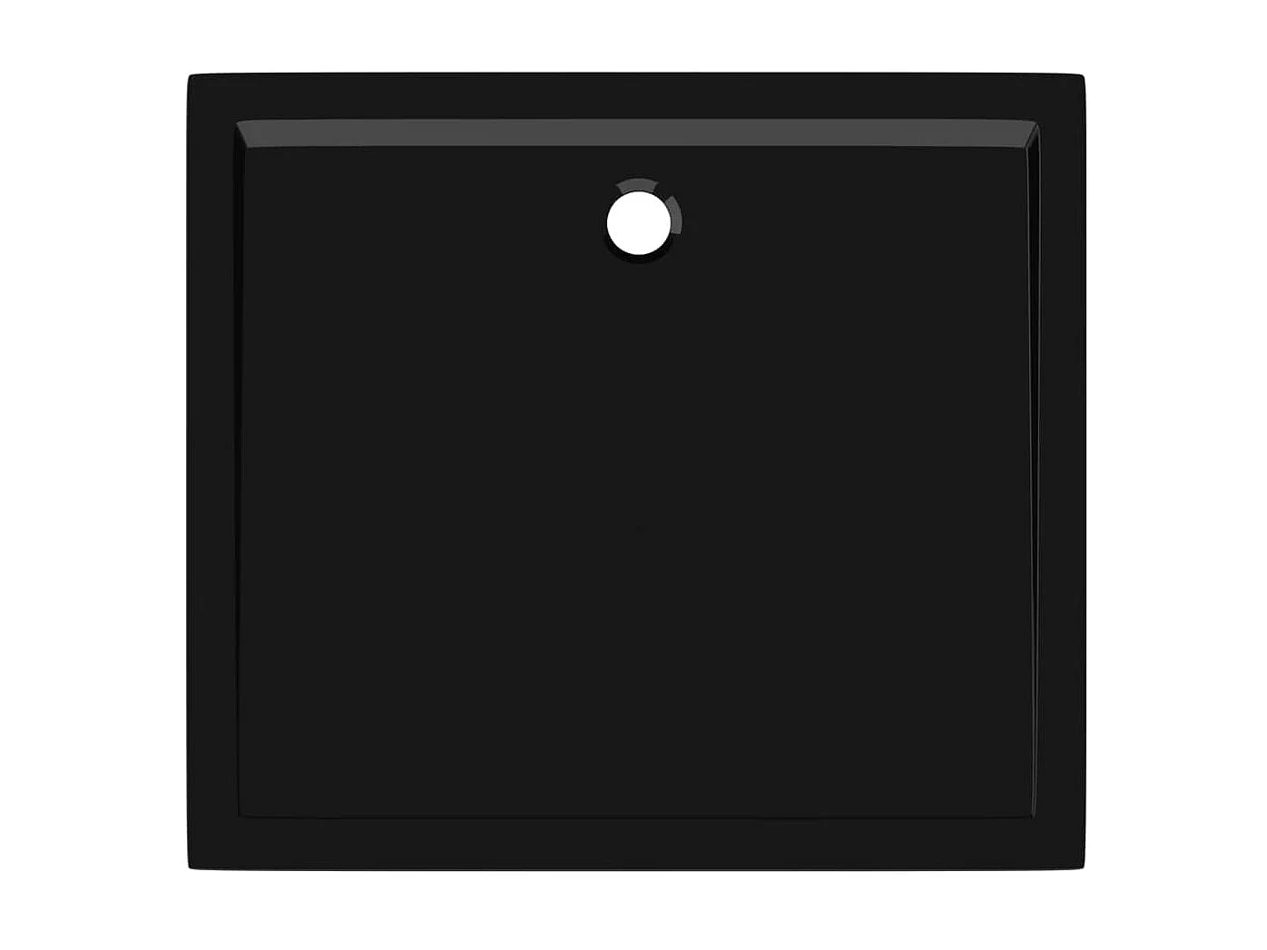 Receveur de douche rectangulaire ABS Noir 80x90 cm WVGQ8349