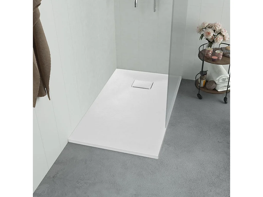 Base de chuveiro SMC branco 80x80 cm PT143157