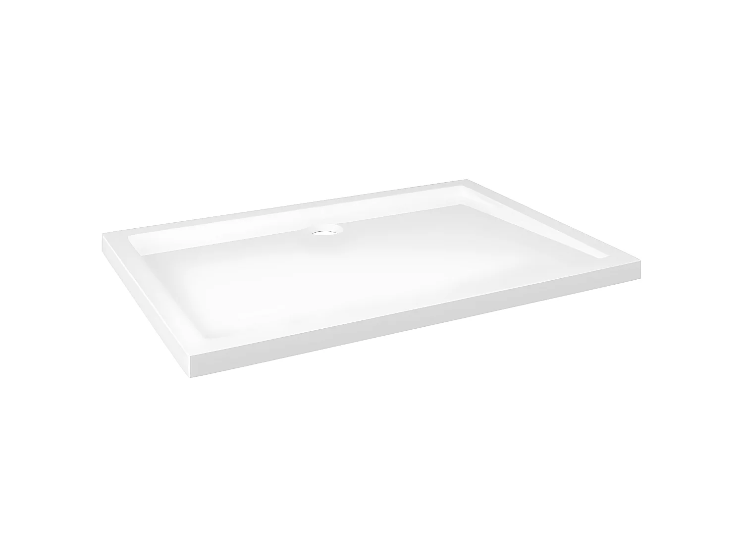 Base de chuveiro retangular 80x110 cm ABS branco PT670165