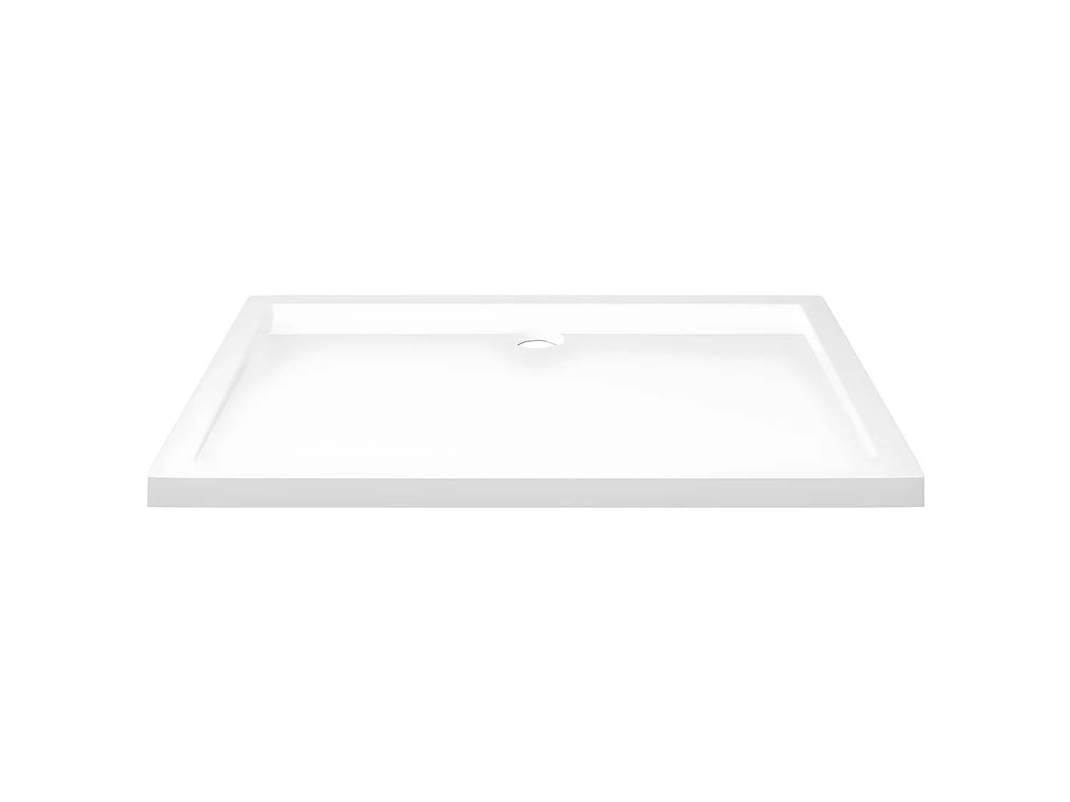 Base de chuveiro retangular 80x110 cm ABS branco PT670165