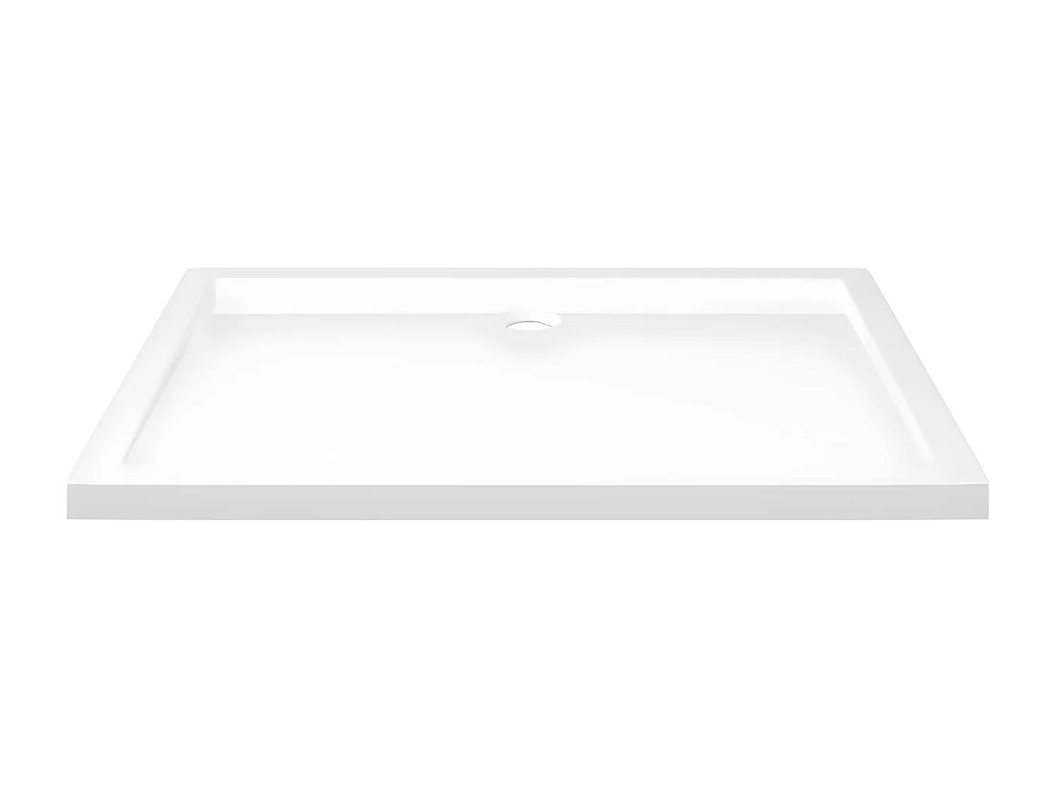 Base de chuveiro retangular 80x110 cm ABS branco PT670165