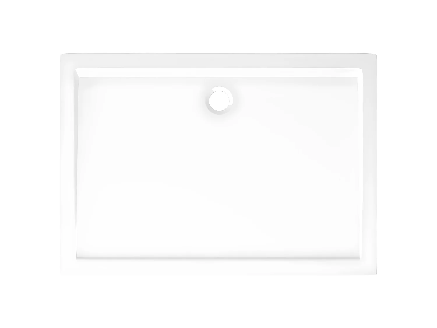 Base de chuveiro retangular 80x110 cm ABS branco PT670165