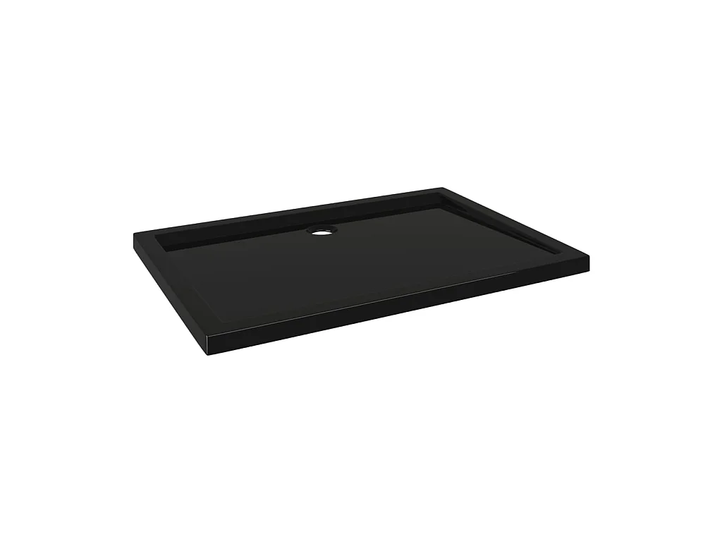 Plato de ducha rectangular ABS negro 70x100 cm ES708216