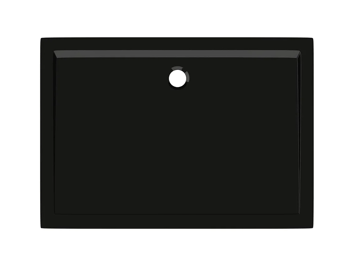 Plato de ducha rectangular ABS negro 70x100 cm ES708216