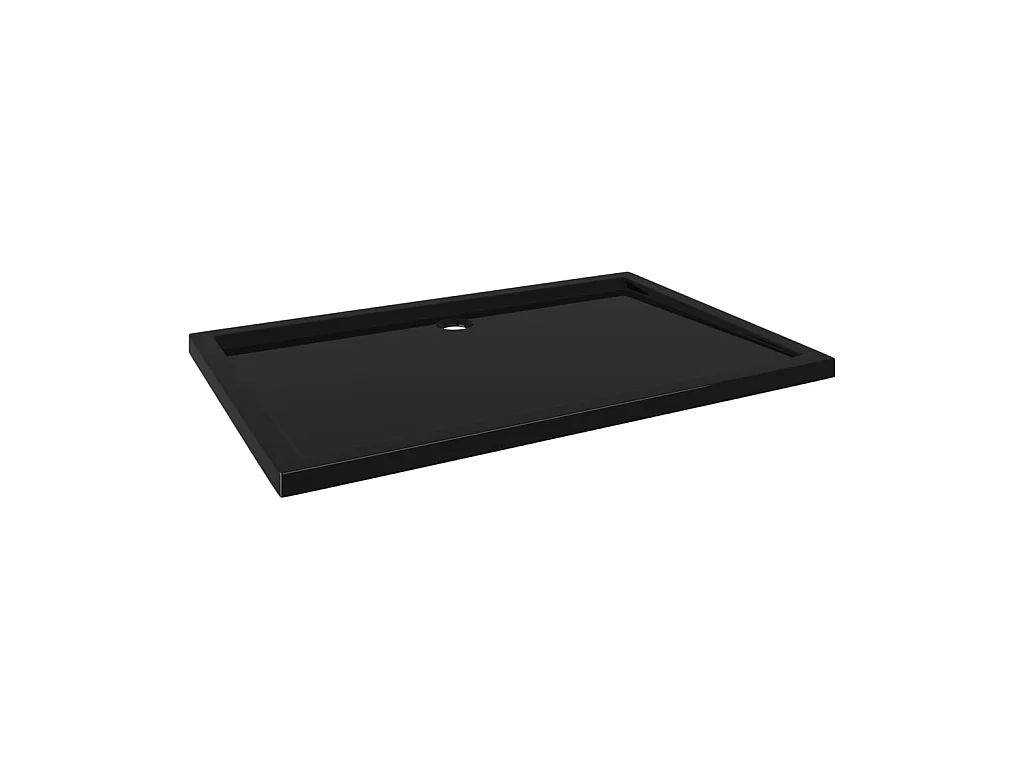 Plato de ducha rectangular negro ABS 80x120 cm ES431656