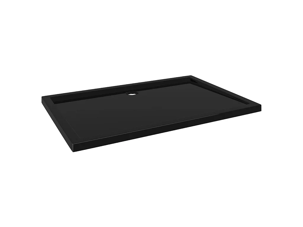 Base de chuveiro retangular 80x120 cm ABS preto PT313402