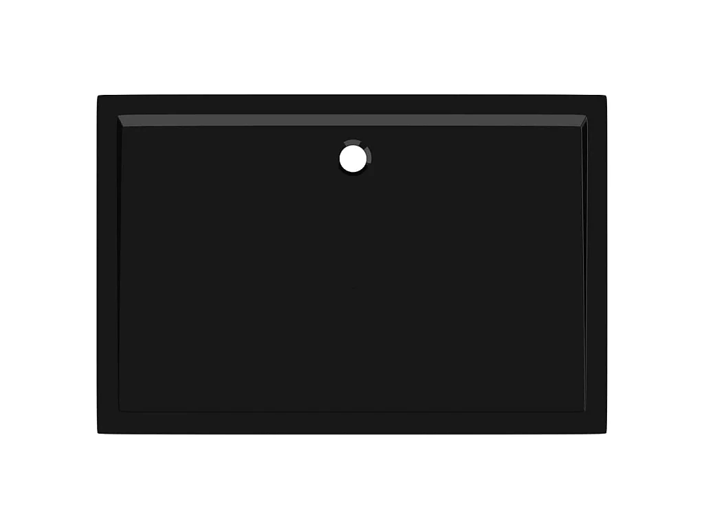 Base de chuveiro retangular 80x120 cm ABS preto PT313402