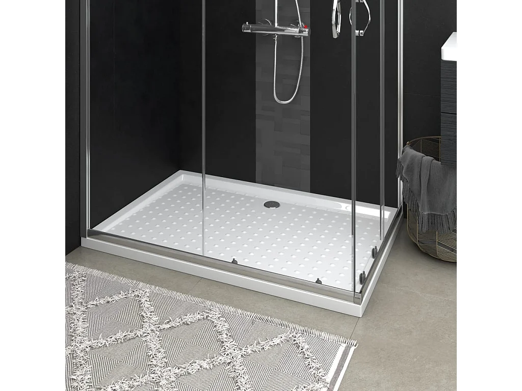 Receveur de douche avec picots Blanc 80x120x4 cm ABS WVGQ7809