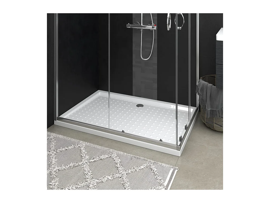 Receveur de douche avec picots Blanc 80x120x4 cm ABS WVGQ7809