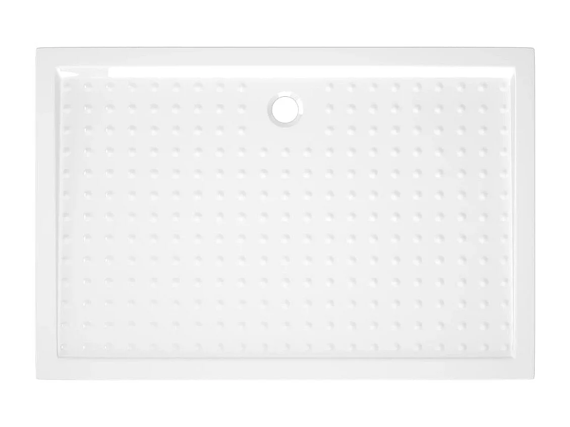 Plato de ducha con puntos ABS blanco 80x120x4 cm ES994391