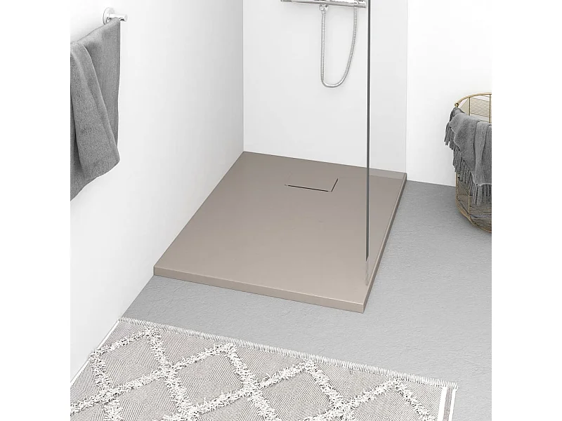 Base de chuveiro SMC 90x70 cm castanho PT657538