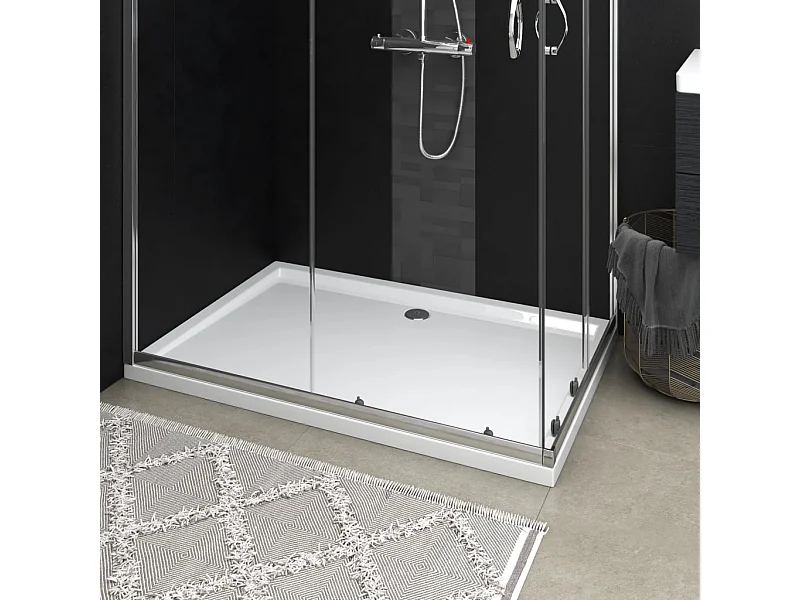 Base de chuveiro retangular 80x120 cm ABS branco PT804099