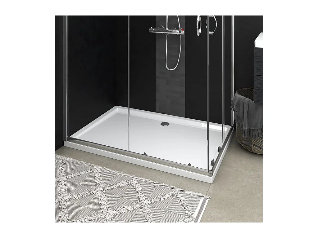 Receveur de douche rectangulaire ABS Blanc 80x120 cm WVGQ8966